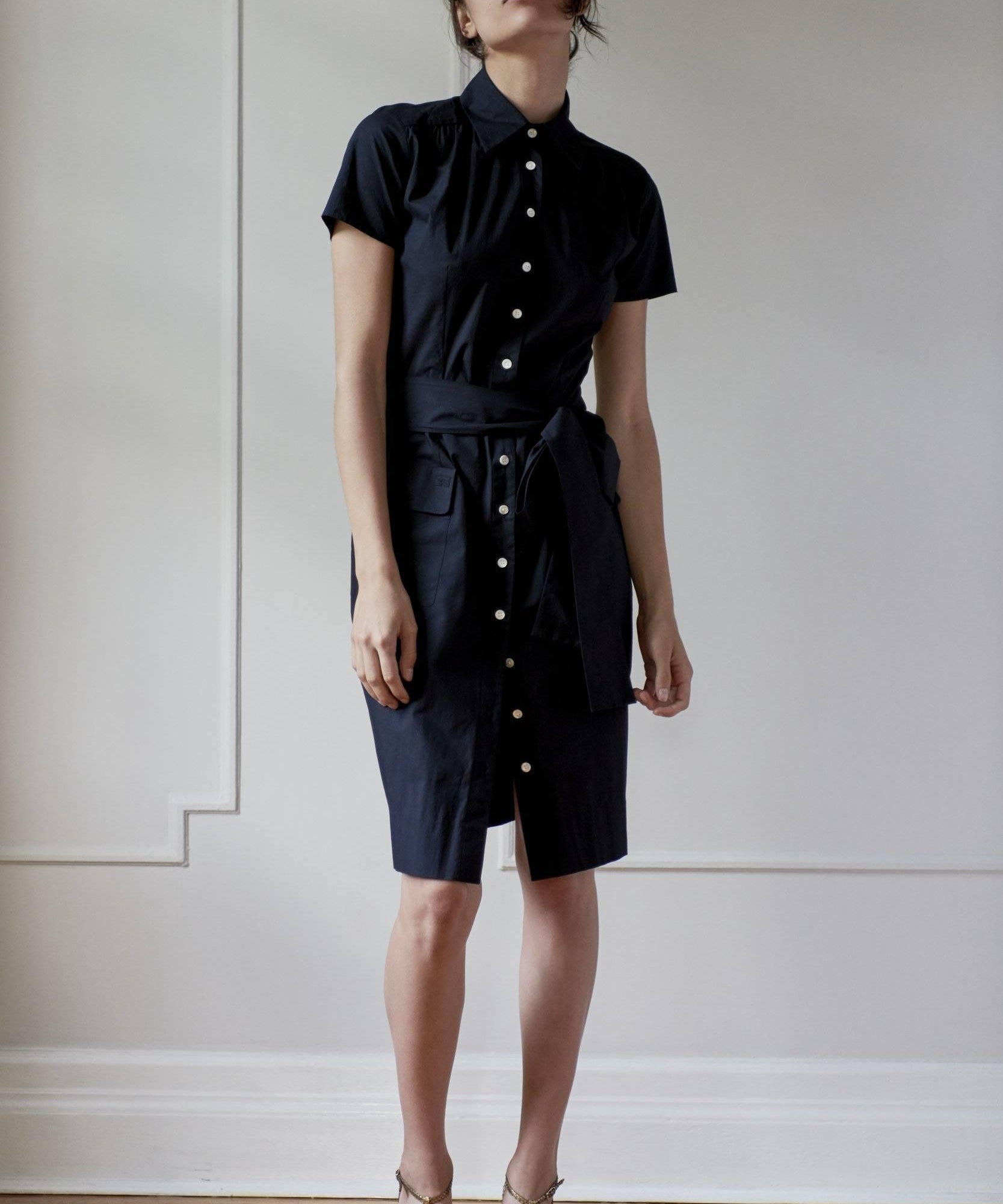 STEPHANIE SHIRTDRESS MODEL 2 - BLACK - Room 502