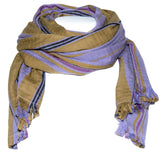 THE TRAVEL SCARF HAND | WOVEN COTTON | MODEL A | PURPLE - Room 502