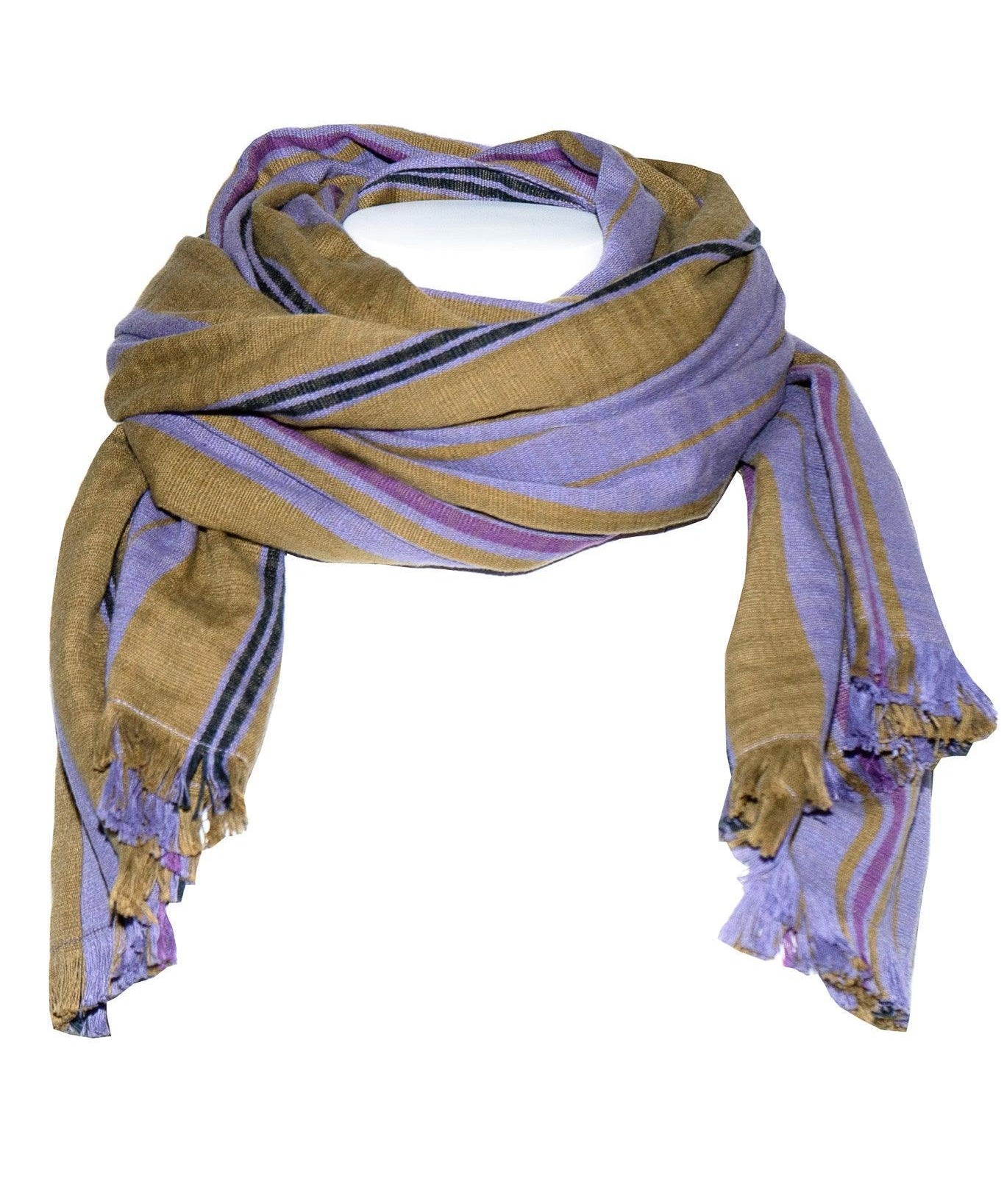 THE TRAVEL SCARF HAND | WOVEN COTTON | MODEL A | PURPLE - Room 502